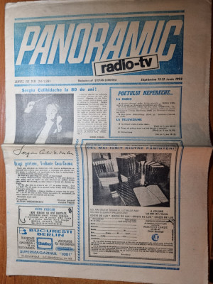 panoramic radio-tv 15 - 21 iunie 1992-art sergiu celibidache foto