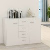 Dulap Alb 88cm Gossi Lemn Prelucrat 4 Sertare 2 Usi Depozitare Multifunctional