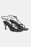 Answear Lab sandale de piele culoarea negru