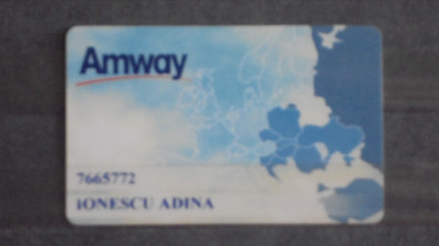 CARD MEMBRU AMWAY - PERSONALIZAT - FOLOSIT - foto