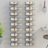 Suport sticle de vin, de perete, 9 sticle, 2 buc., auriu, fier GartenMobel Dekor, vidaXL
