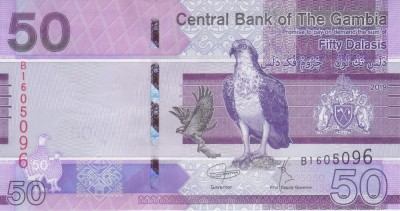 Bancnota Gambia 50 Dalasis 2019 - P40 UNC ( vezi descriere ) foto