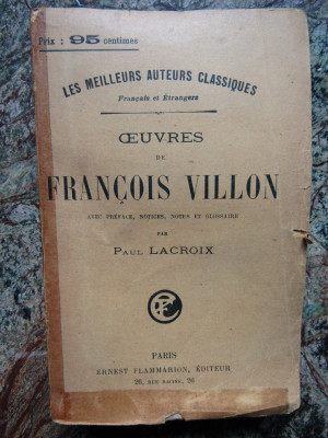 Oeuvres de Francois Villon foto