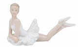Decoratiune Dancer Dicy Layng , Mauro Ferretti, 12x7.5x11 cm, polirasina, alb
