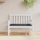 Perna Bancă Grădină vidaXL, 120x50x4cm, Negru Carouri, Textil Oxford, Umplutură Spumă, Antialunecare