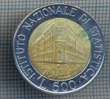 AX 1384 MONEDA - ITALIA -500 LIRE-ANUL 1996 INST. STATISTICA-STAREA CARE SE VEDE