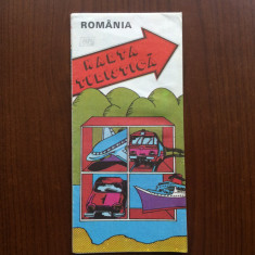 Romania harta turistica si automobilistica ministerul turismului turism 1983 RSR