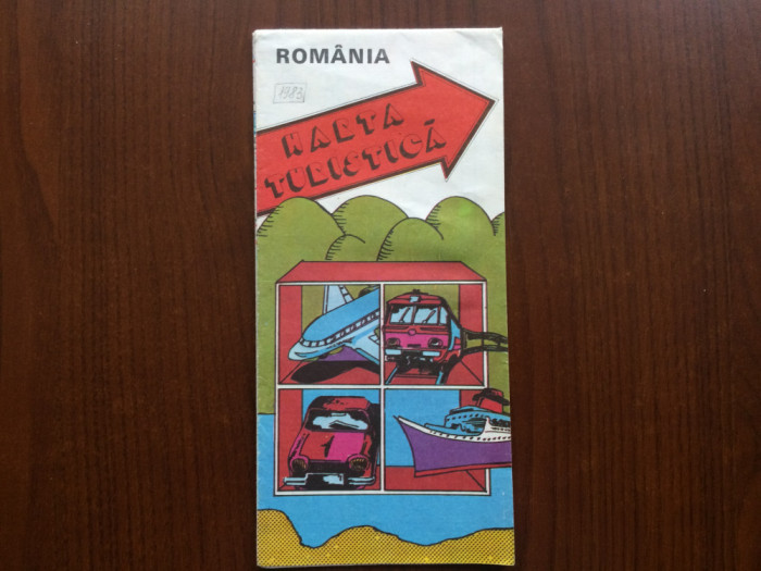 Romania harta turistica si automobilistica ministerul turismului turism 1983 RSR