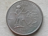 USA-QUARTER DOLLAR 2000 (Massachusetts), America de Nord, Cupru-Nichel