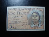 ALGERIA 5 FRANCI 1944 VF+