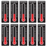 Set 10x Termometre, Hallcrest, Thermindex, cu Cristale Lichide, cu Autoadeziv, 50-100&deg;C, 11 Niveluri