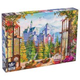 Puzzle Marea Neagră Vedere a Castelului Neuschwanstein - 1000 de piese