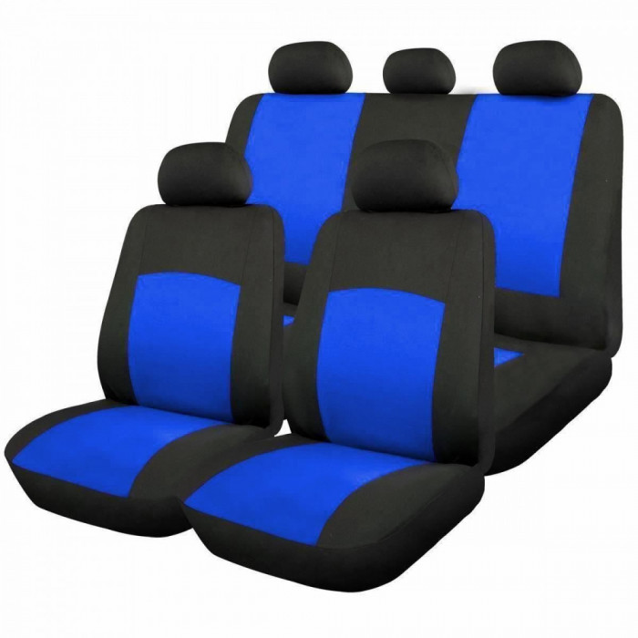 Huse Scaune Auto Dacia Logan - RoGroup Oxford Albastru 9 Bucati