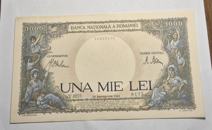1000 lei 1941 UNC