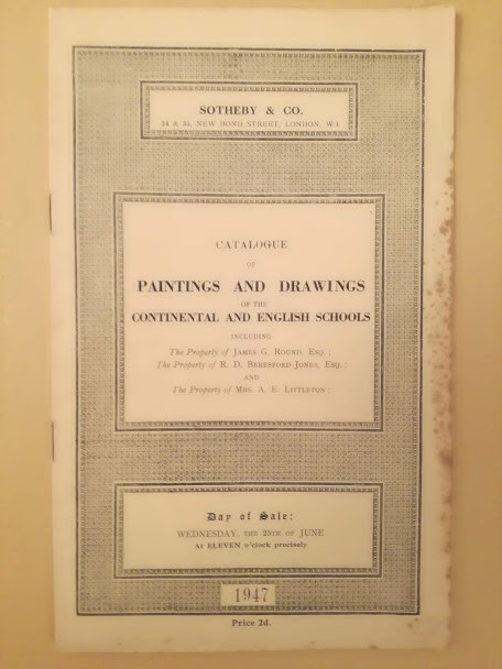 Catalog casă licitații Sotheby &amp; Co, iunie 1947, de colecție, rar