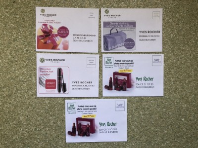 5 PLICURI POSTALE DE LA YVES ROCHER foto