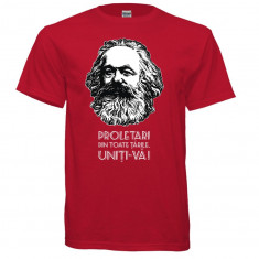 Tricou unisex Karl Marx Proletari din toate ?arile, uni?i-va! foto