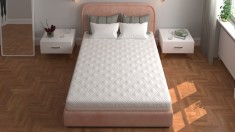 Saltea cu spuma poliuretanica SOMNART 100x200, inaltime 20 cm, ortopedica, husa detasabila cu fermoar, rulata, fermitate medie Relax KipRoom foto