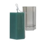 Matrita pentru lumanare FYBlossom, silicon, alb, 9,1 x 5,3 cm