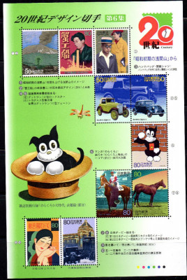 JAPONIA 2000, Secolul XX (VI), Transport, Cai, bloc neuzat, MNH foto