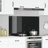 vidaXL Contrablat bucătărie negru 110x60x0.6 cm sticlă securizată