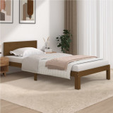 Cadru de pat, maro miere, 100x200 cm, lemn masiv GartenMobel Dekor, vidaXL