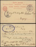 Switzerland 1898 Old postcard postal stationery Thun to Leipzig Germany D.531