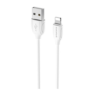 Cablu Date si Incarcare USB la Lightning Borofone Benefit BX19, 1 m, Alb foto