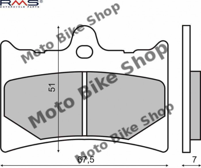 MBS Placute frana Aprilia RS 125 MCB572, Cod Produs: 225100530RM