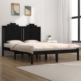 VidaXL Cadru pat 5FT King Size, negru, 150x200 cm, lemn masiv de pin