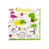 Set 20 servetele de masa, flippy, colectia dino park, 17 x 17 cm, din hartie, multicolor