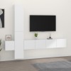 VidaXL Set dulap TV, 5 piese, alb, lemn prelucrat