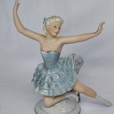 Patinatoare - Bibelou portelan german vechi, vintage Fasold &amp; Stauch