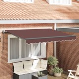 vidaXL Cortina Retractabilă Manual Maro 350 x 200 cm țesătură 3329676