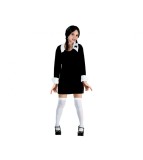 Costum carnaval, scolar gotic, Wednesday, Negru, 7 - 8 ani