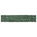 Paravan de balcon, frunze verde &icirc;nchis, 400x75 cm