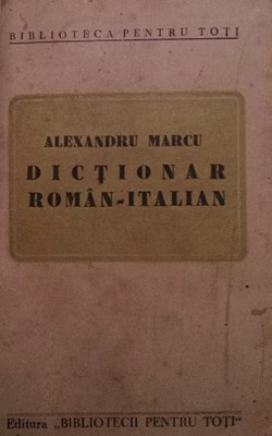 DICTIONAR ROMAN-ITALIAN foto