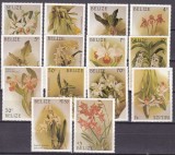 Belize 1987 flori orhidee MI 973-986 + 2 bl.94, A94 MNH 2 poze, Nestampilat
