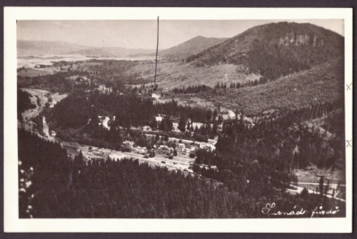 2083 - TUSNAD, Harghita, Panorama, Romania - old postcard, real Photo - used foto