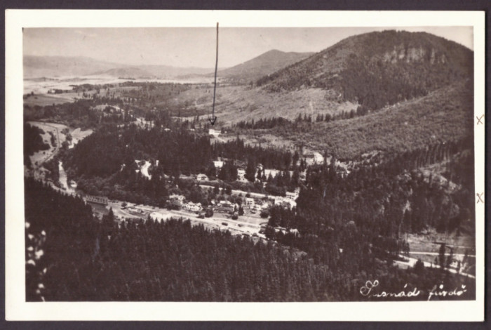 2083 - TUSNAD, Harghita, Panorama, Romania - old postcard, real Photo - used