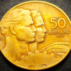 Moneda 50 DINARI / DINARA - RSF YUGOSLAVIA, anul 1955 * cod 3382