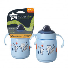 Cana Sippee cu protectie Bacshiled™ pentru +6 luni Albastra, 300ml, Tommee Tippee