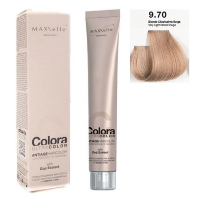 Blond Foarte Deschis Bej 9.70 Vopsea Colora MaXXelle cu extract de Goji 100 ML foto