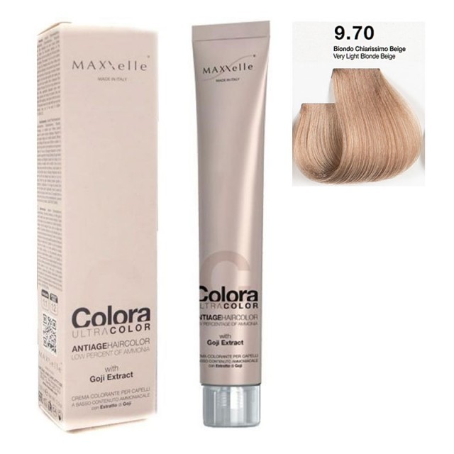 Blond Foarte Deschis Bej 9.70 Vopsea Colora MaXXelle cu extract de Goji 100 ML