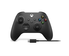 Controller Wireless Microsoft Xbox Series X, Carbon Black + cablu USB Type C, Resigilat, Grad B
