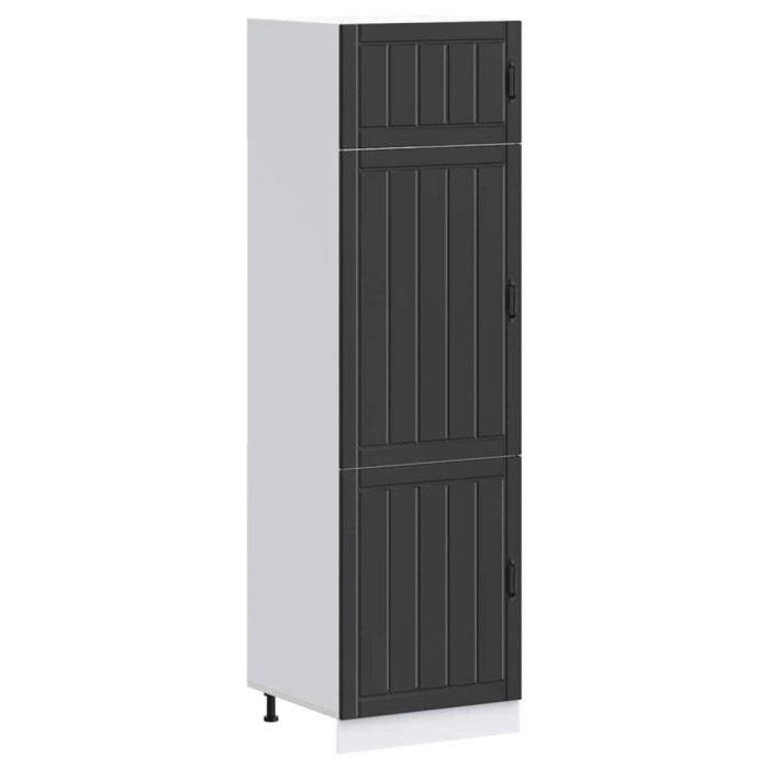 vidaXL Dulap de bucătărie &bdquo;Lucca&rdquo; din lemn negru prelucrat 853868