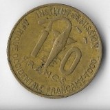 Moneda 10 francs 1957 - Togo, Africa, Bronz