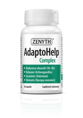 AdaptoHelp Complex, 30 capsule, suprasolicitare psihica, efect tonic, astenie, ZENYTH foto