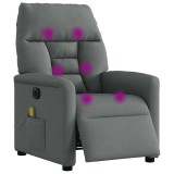 VidaXL Fotoliu rabatabil, gri deschis, material textil