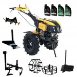 ProGARDEN Pachet Campo 1273 Alpine V2, Motocultor 12CP + PRS20-45 Prasitoare+Plug bilonat/rarita +PR2B-31 Plug reversibil+Adaptor + 2 Roti metalice 54